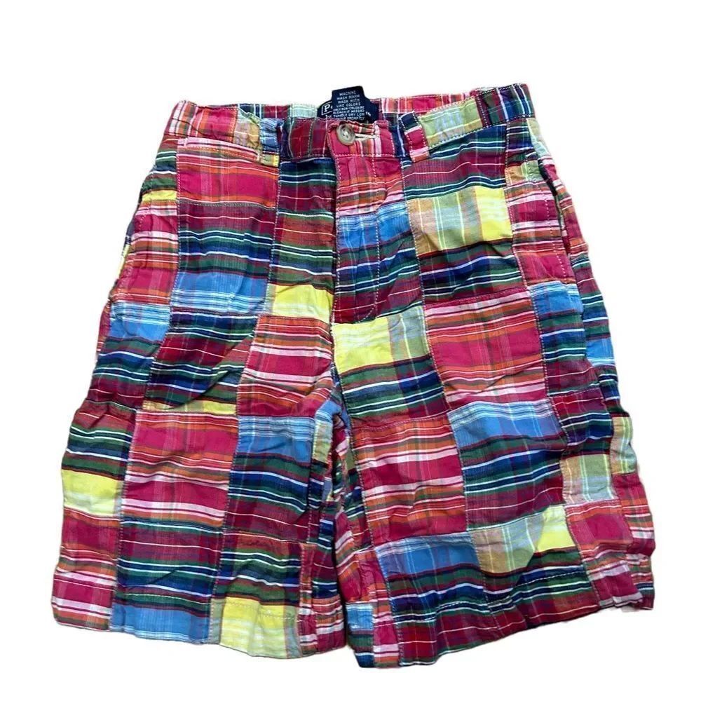 Boys Vintage Polo Ralph Lauren Plaid Shorts
